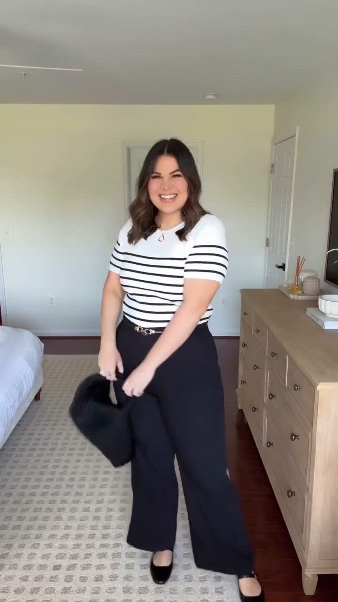 Midsize workwear outfit! 
Tee - xl 
Pants - xl long 
Flats - 9.5
Bra + undies: * use code  KELLYELIZXSPANX to save 

// amazon fashion, midsize fashion, workwear, office style

#LTKMidsize #LTKWorkwear #LTKSeasonal