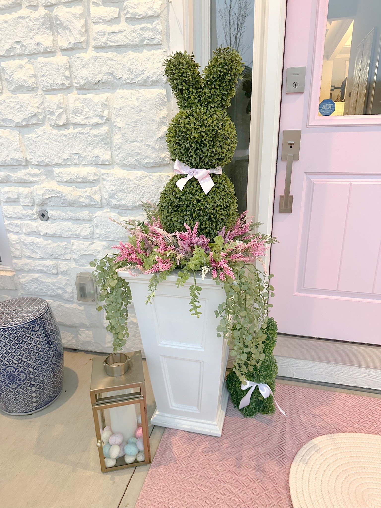 My boxwood bunny is back in stock!! 

Spring porch 

#LTKHome #LTKSaleAlert #LTKSpringSale