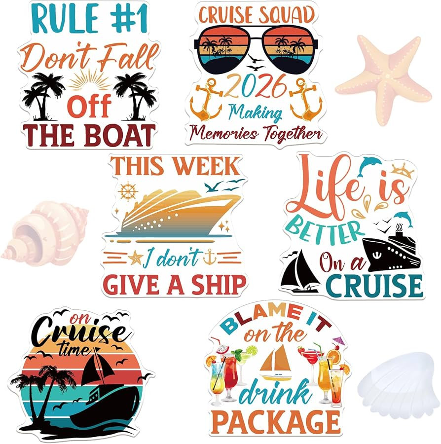 Large Cruise Door Decorations Magnetic - Wxiben 6PCS 2026 Sea Navigation Cruise Ship Door Decorat... | Amazon (US)