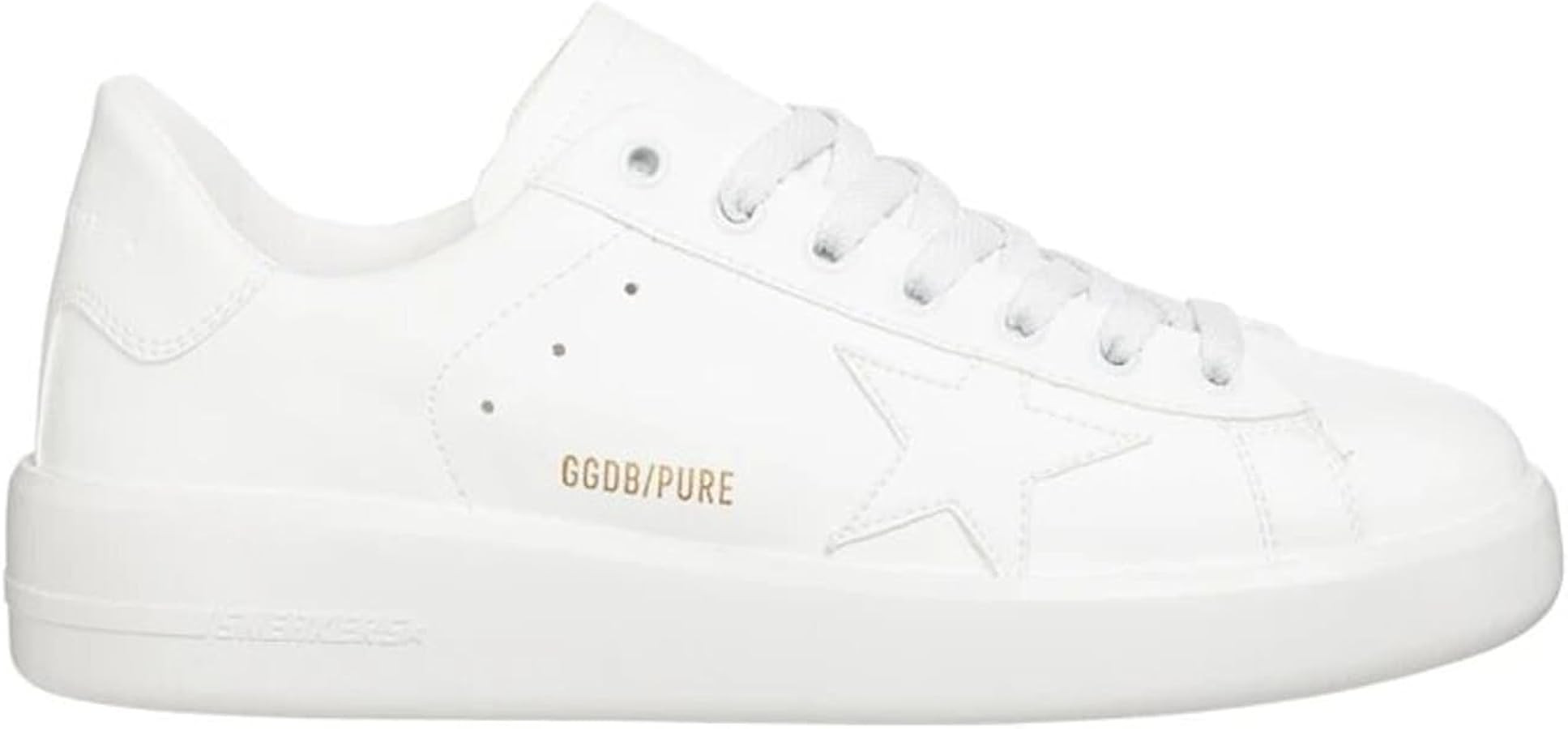Golden Goose Women's Fashion Distressed Sneakers - Italian Leather Pure Star Trendy Shoes, White ... | Amazon (US)