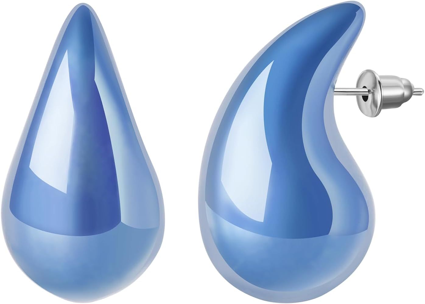 Earring Dupes Colorful Teardrop Earrings for Women Trendy Lightweight Hoop Earrings Hypoallergeni... | Amazon (US)