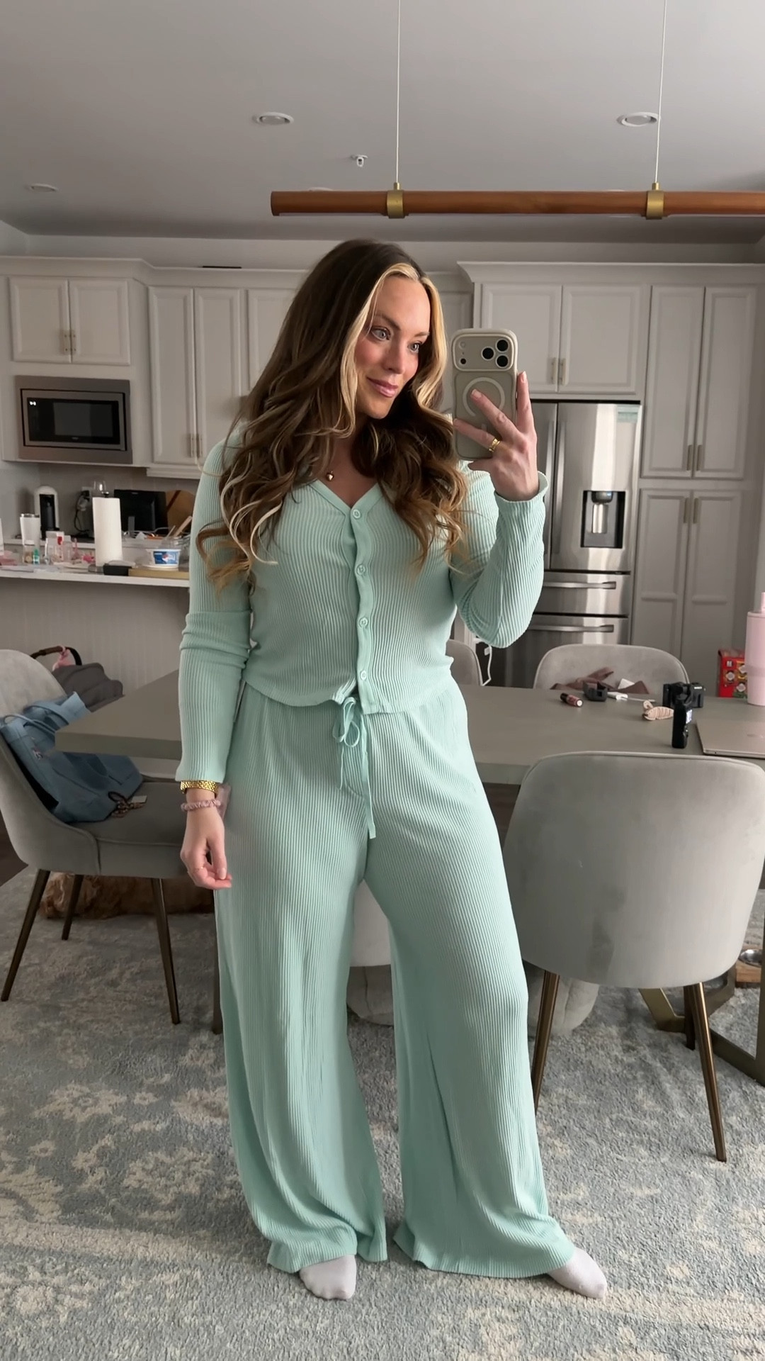 Comfy lounge set 🩷
Medium in top,
Large in bottom 

#LTKMidsize #LTKdayinmylife #LTKvlog