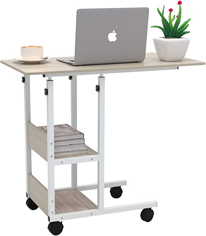 Amazon.com: JACENTHOME Home Office Desk 31x16'' Moveable Height Adjustable Creative PC Notebook S... | Amazon (US)