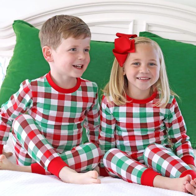 Holiday Check Kids Knit Loungewear | Classic Whimsy