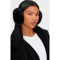 Black Soft Faux Fur Ear Muffs | PrettyLittleThing US