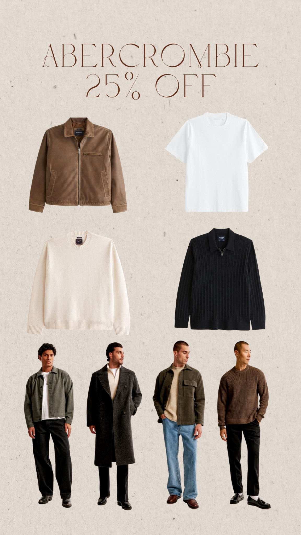 Abercrombie 25 % off party looks

#LTKStyleTip #LTKMens #LTKSaleAlert