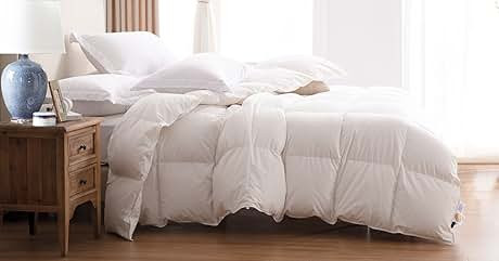 WhatsBedding All Season Goose Feathers and Down Comforter California King- Luxurious Hotel Collec... | Amazon (US)