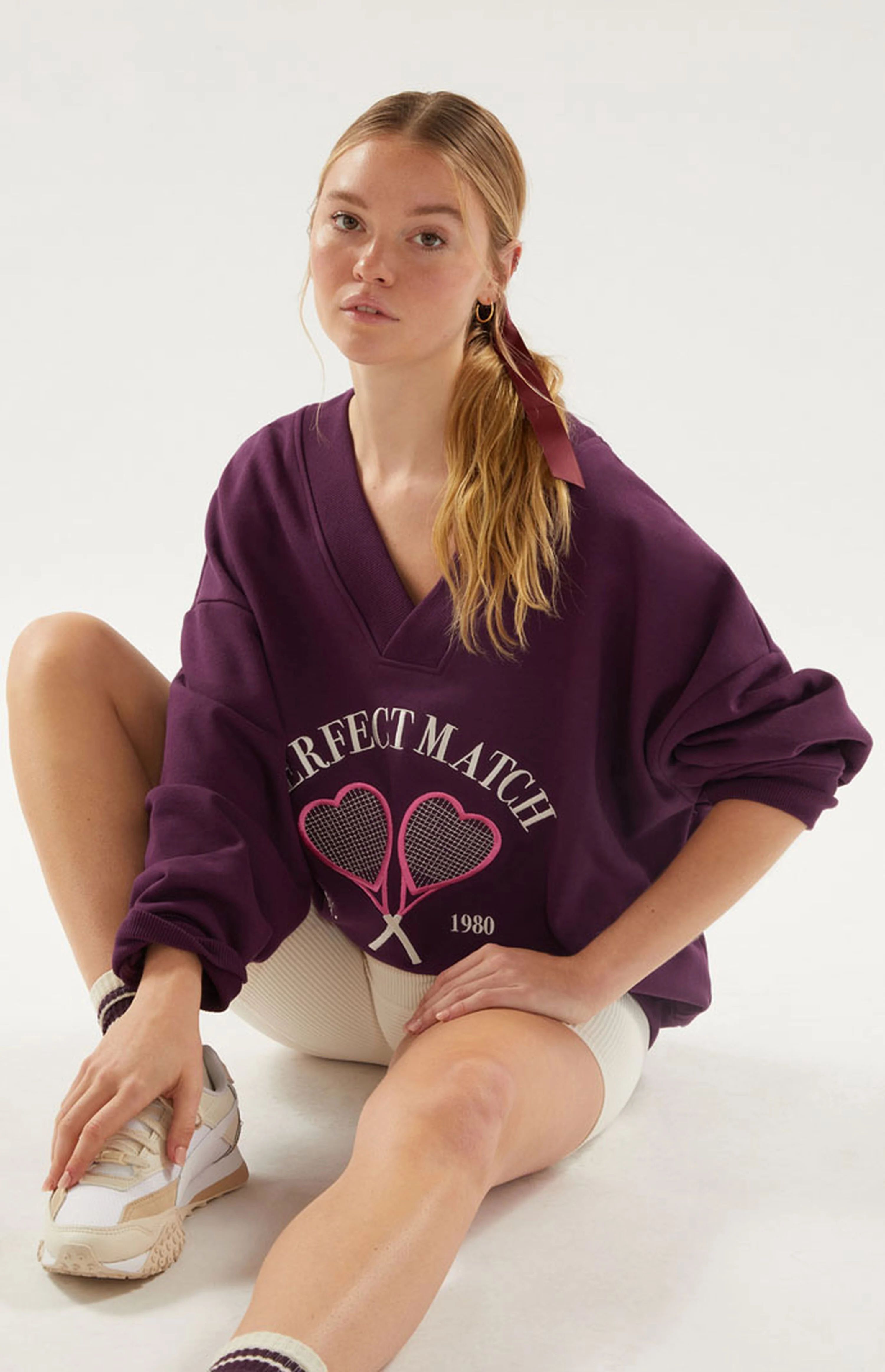 PacSun Valentine V-Neck Sweatshirt | PacSun