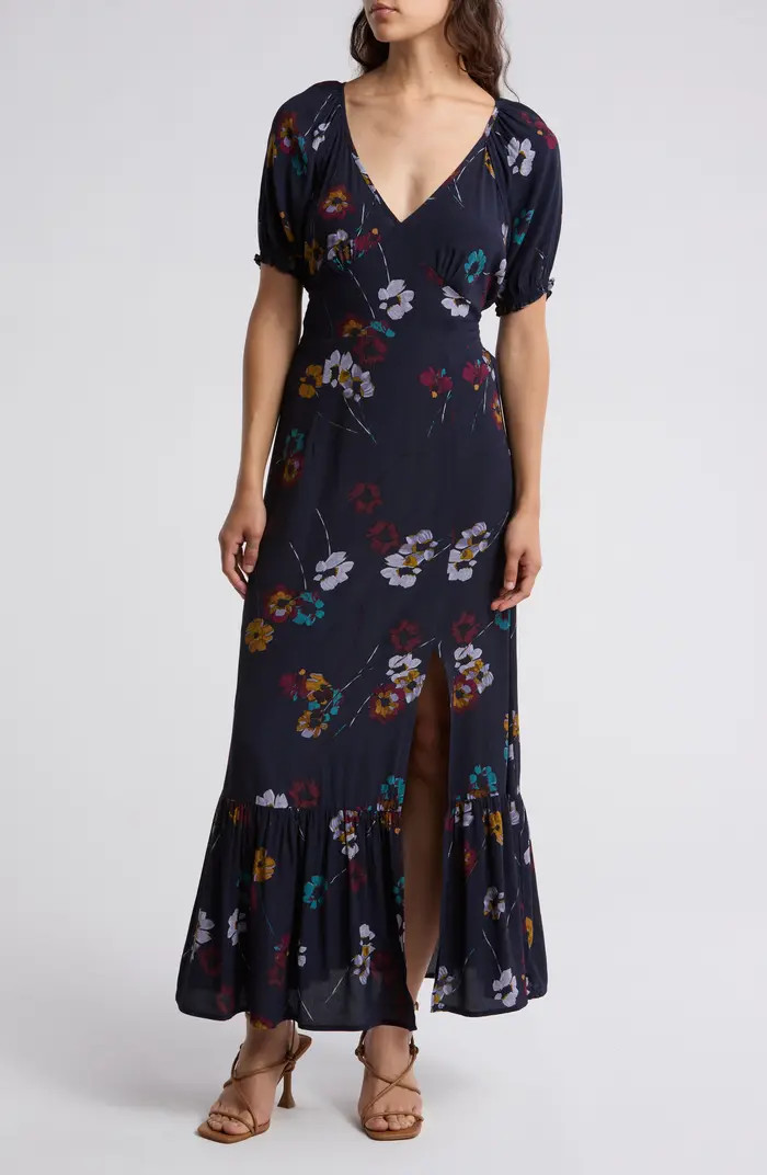 Floral V-Neck Short Sleeve Dress | Nordstrom Rack