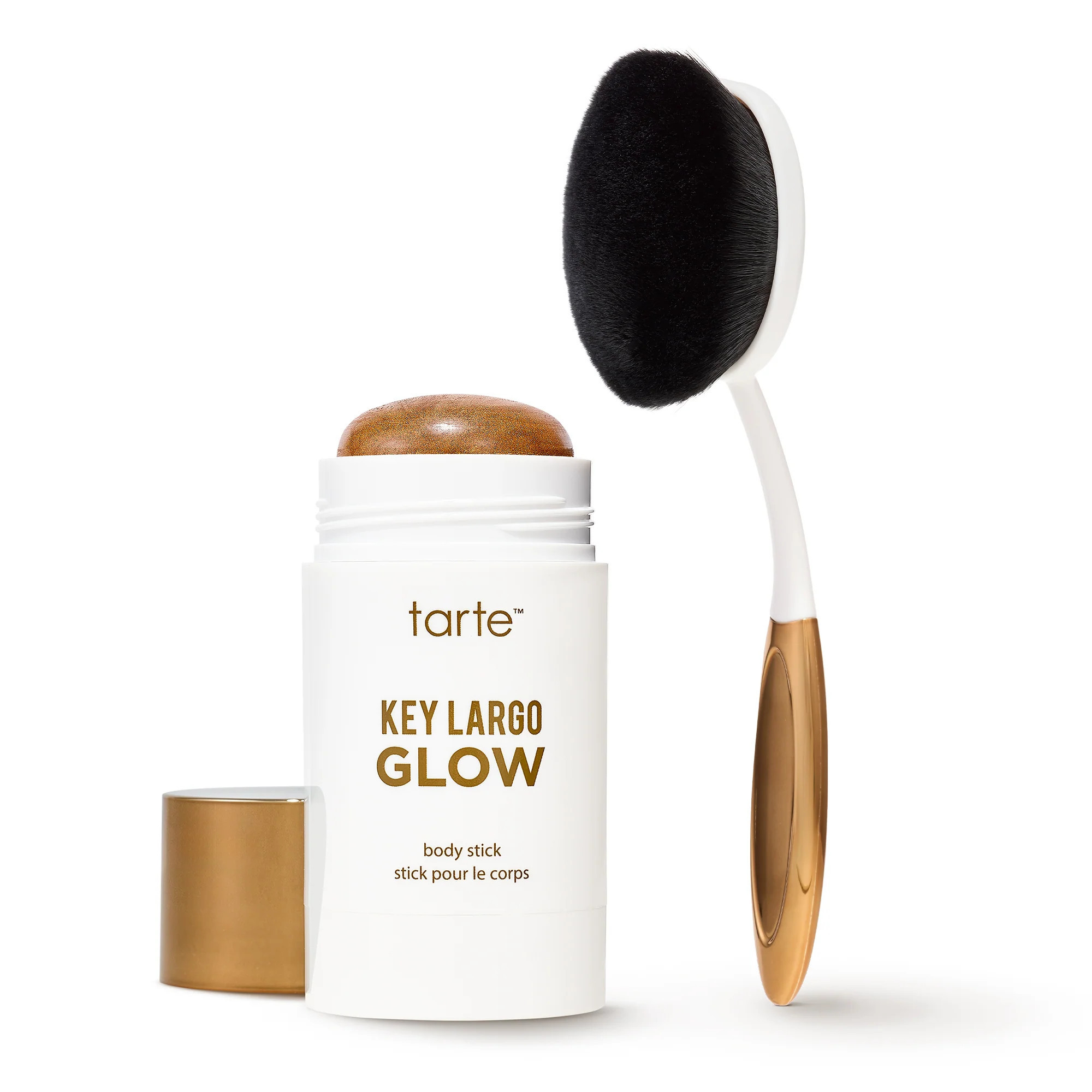 key largo GLOW body stick & smoothing body brush duo - multi | tarte cosmetics (Global)