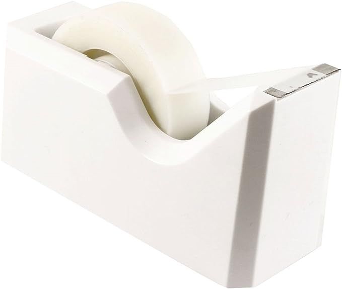 JAM PAPER Colorful Desk Tape Dispensers - White - Sold Individually | Amazon (US)