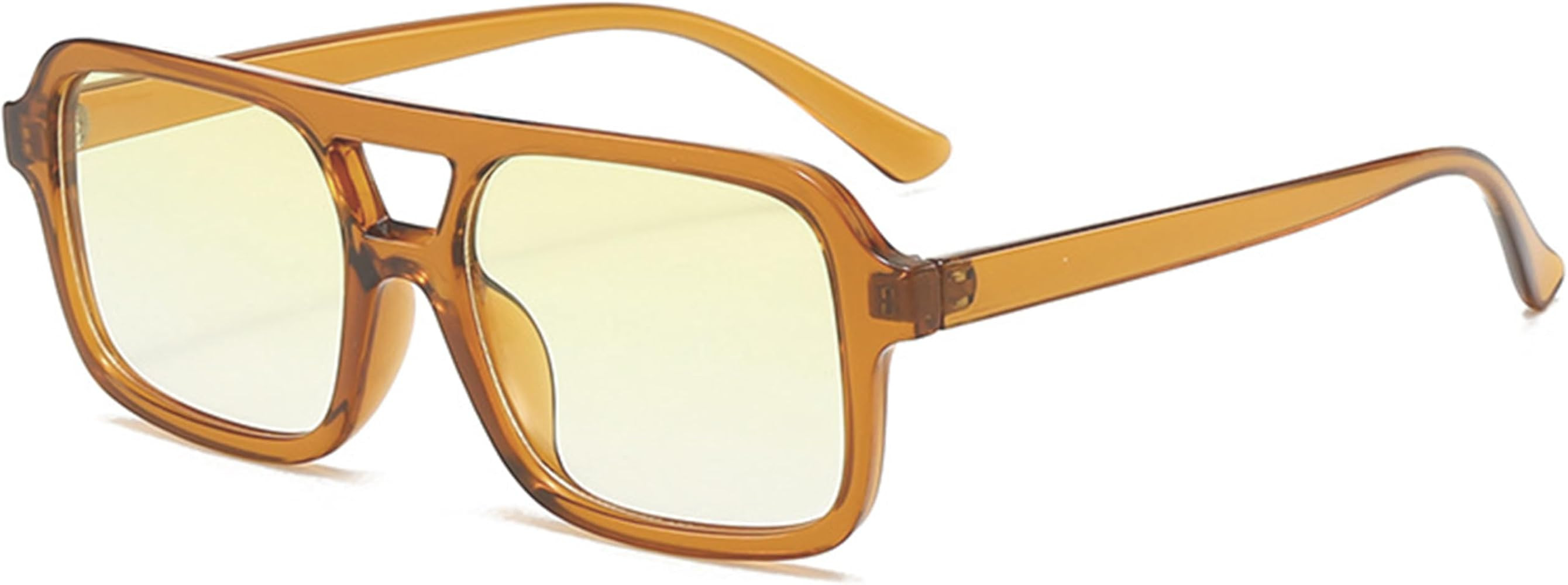 Kursan Retro Square Aviator Sunglasses for Women Men Vintage Trendy Rectangle 70s Sun Glasses | Amazon (US)