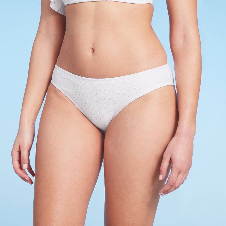 Women's Eyelet Hipster Bikini Bottom - Kona Sol™ White | Target
