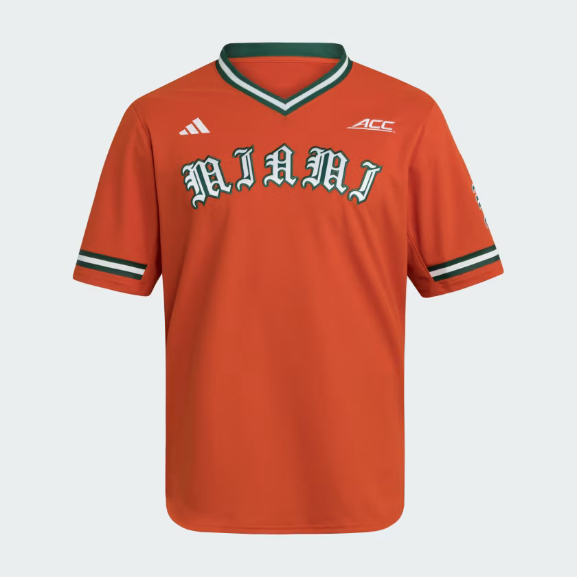 Miami Collegiate Orange V-Neck Jersey | adidas (US)