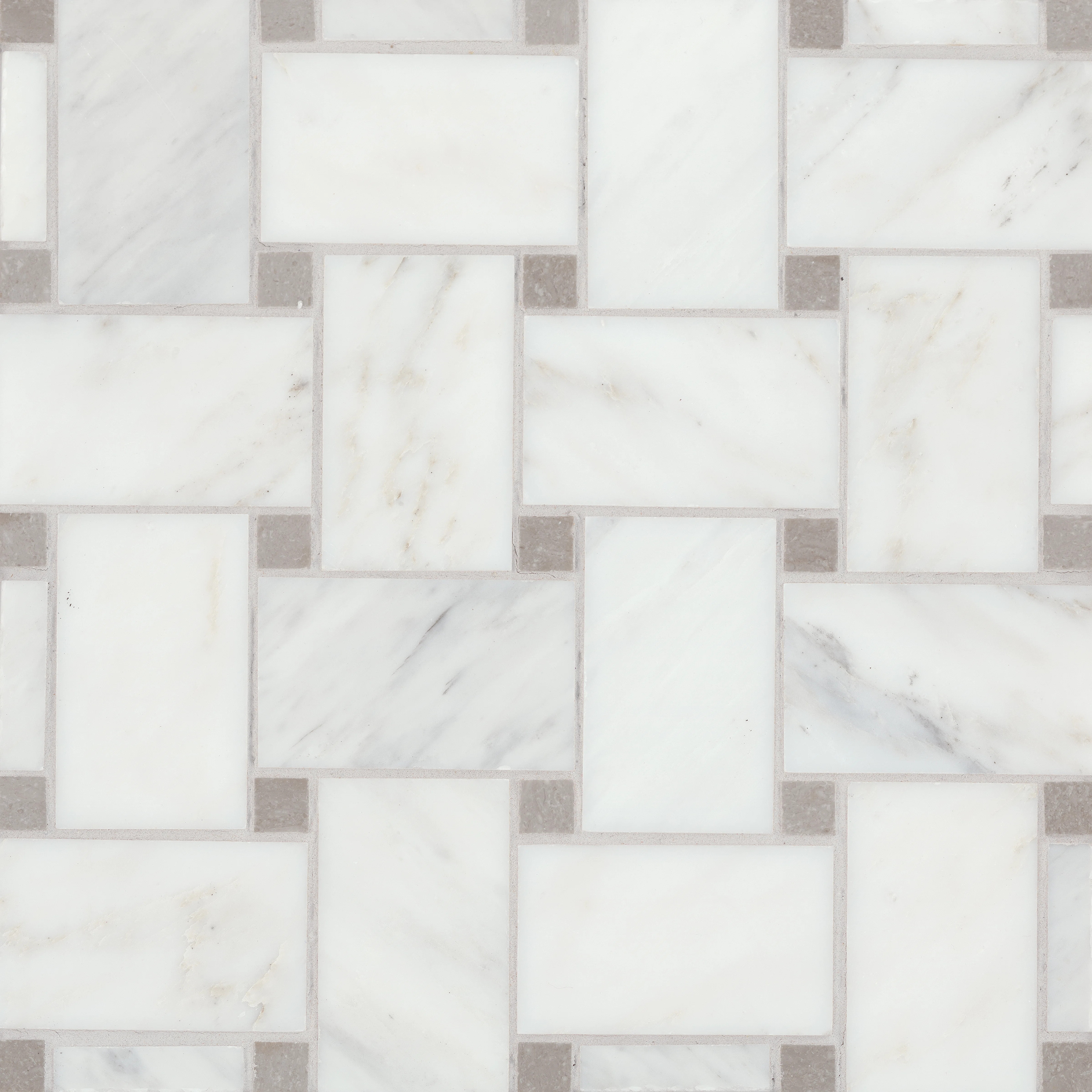 Jumbo Basketweave 12" x 12" Matte Marble Mosaic Floor and Wall Tile | Wayfair North America