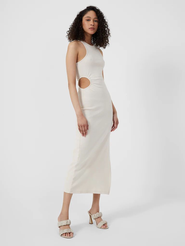 Elao Birch Poplin Puff Sleeve Dress | French Connection (US)