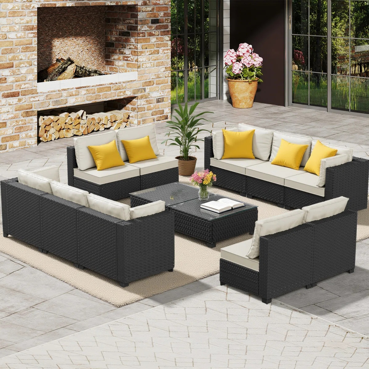 𝗣𝗿𝗲- 𝗮𝘀𝘀𝗲𝗺𝗯𝗹𝗲𝗱 𝗖𝗵𝗮𝗶𝗿𝘀, 10-Person Patio Furn... | Wayfair North America