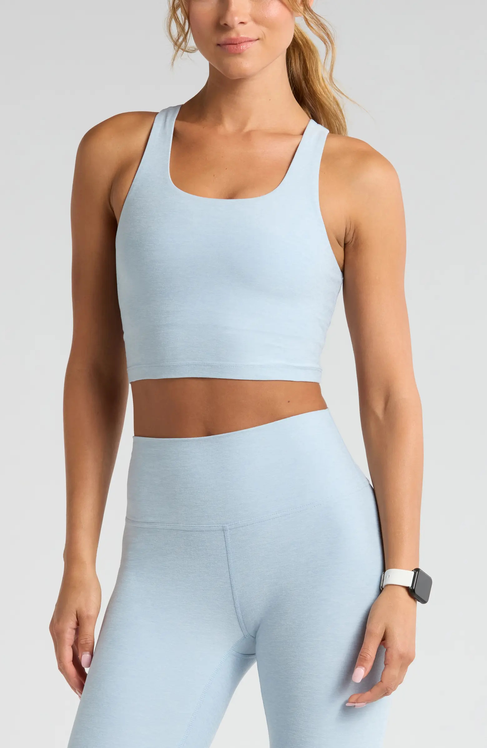 Zella Renew Mélange Support Crop Tank | Nordstrom | Nordstrom