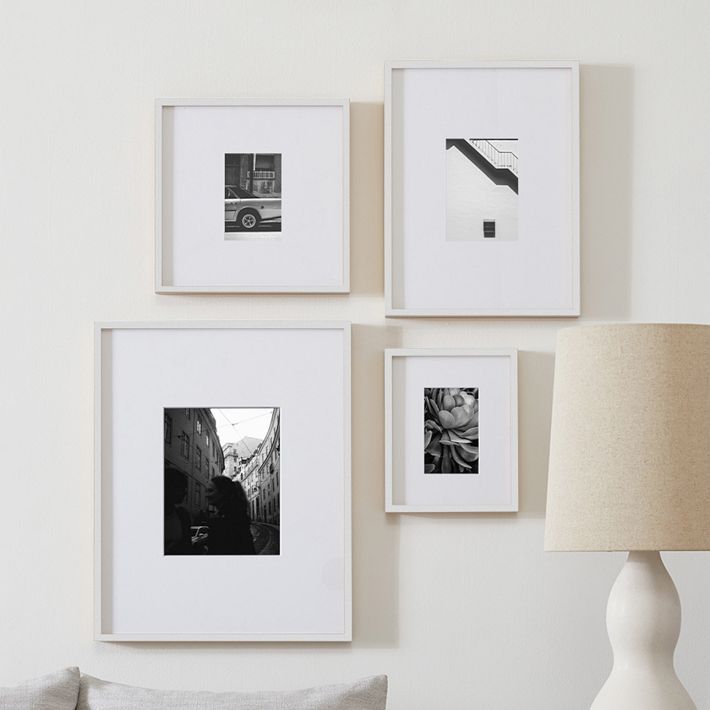 Multi-Mat Wood Gallery Frames - White | West Elm (US)