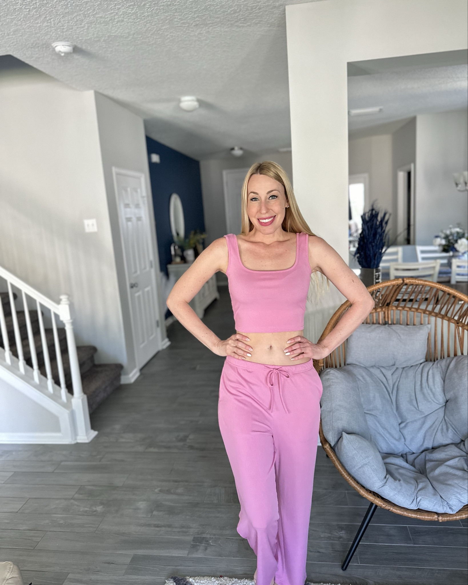 4 piece pink lounge set is so comfortable 
💗 ribbed and stretchy
💗 travel worthy
💗 wearing size small

#LTKfindsunder50 #LTKhome #LTKtravel