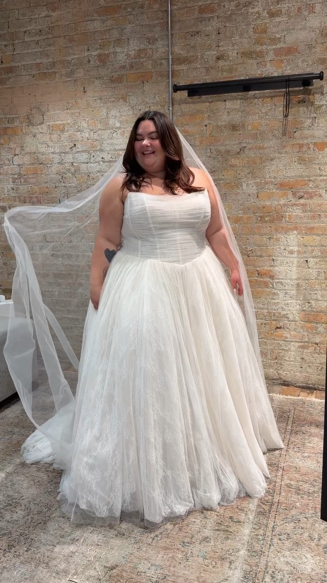 plus size wedding dress shopping at @Anthropologie Weddings [AD] 
Im 5’2 and a size 20, but I wear a size 26 or 28 in bridal. 
Dresses I tried on in a sample size 22: 
- Watters Aster Strapless Satin Lace Wedding Gown
- Wtoo by Watters Charlotte Strapless Basque-Waist A-Line Lace Wedding Gown
- Watters Stella Off-Shoulder Basque-Waist Wedding Gown
- Wtoo by Watters Prima Beaded Tulle Strapless A-Line Wedding Gown
- Jenny by Jenny Yoo Miriam Strapless Tulle Basque-Waist Ball-Skirt Wedding Gown

#LTKPetite #LTKPlusSize #LTKWedding