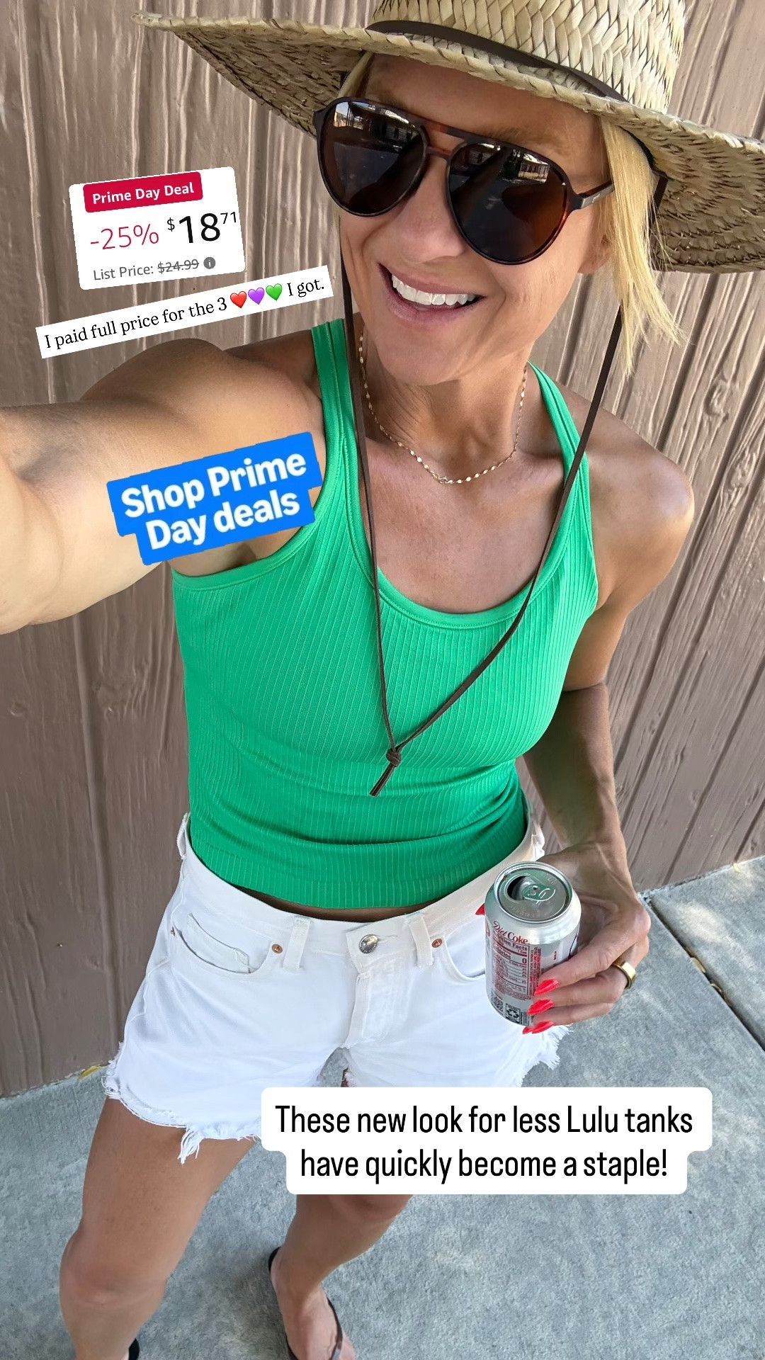 25% off these look for less LULU ebb to street tanks. Under $19 versus $68👏
They fit small. I’m typically a size 4 and bought size 6 in all three colors 

Amazon prime days

#LTKfitnessgoals #LTKmomlife #LTKselfcare
