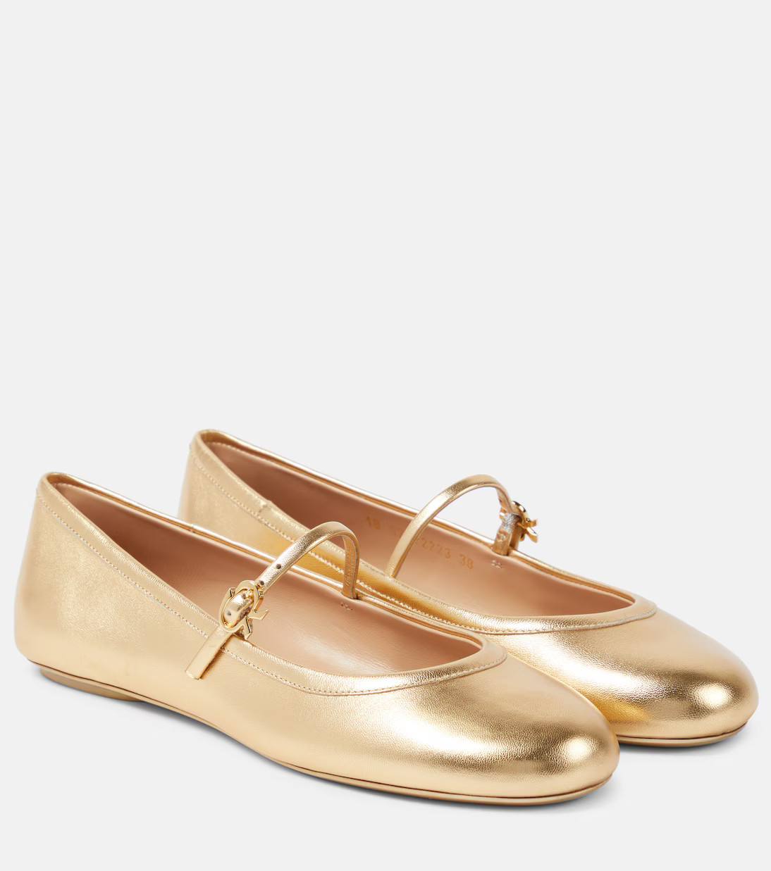 Carla metallic leather ballet flats | Mytheresa (US/CA)