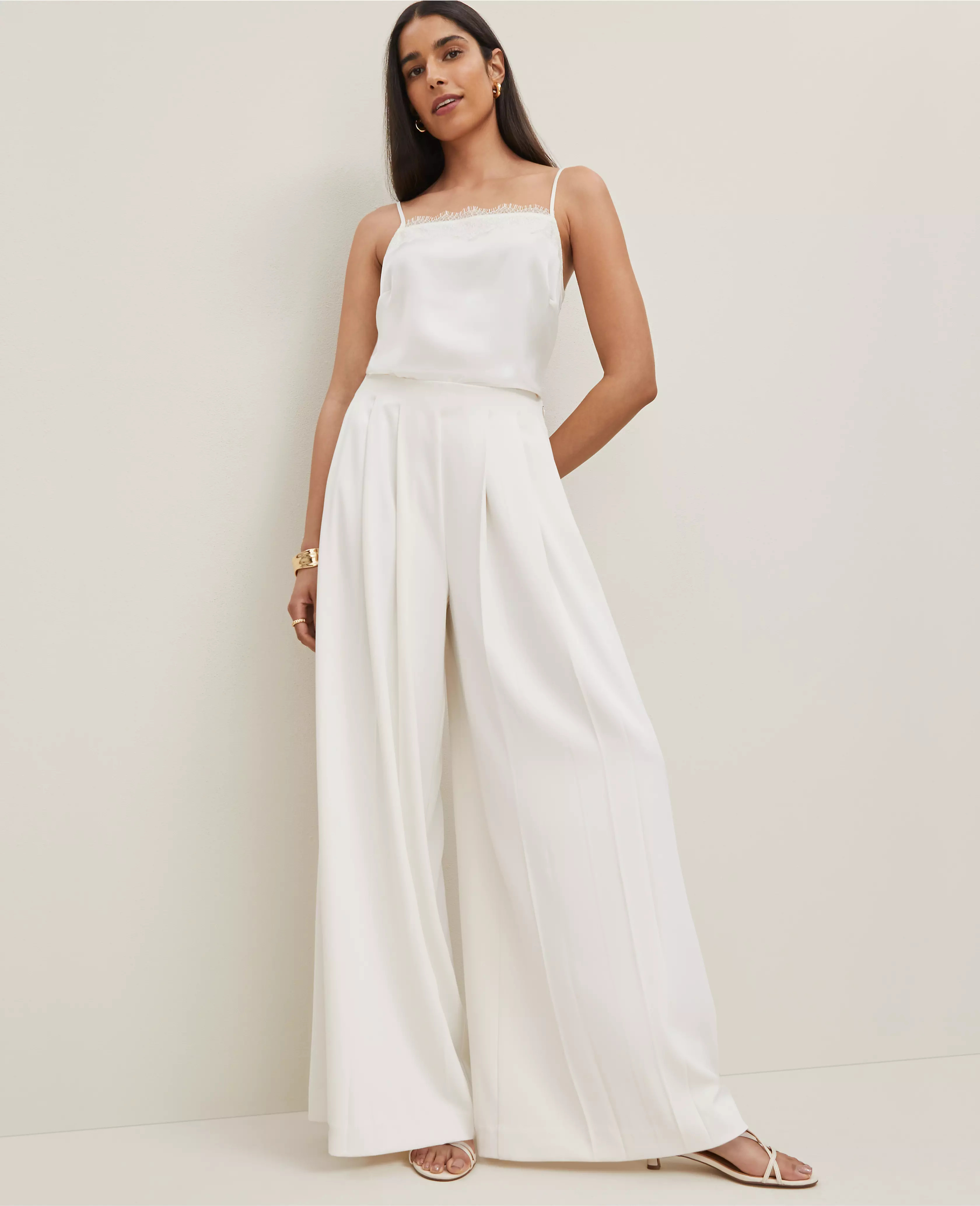 The Triple Pleat Palazzo Pant | Ann Taylor