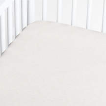 Comfy Tee Whisper Solid Natural 100% Organic Cotton Jersey Baby Crib Fitted Sheet + Reviews | Cra... | Crate & Barrel