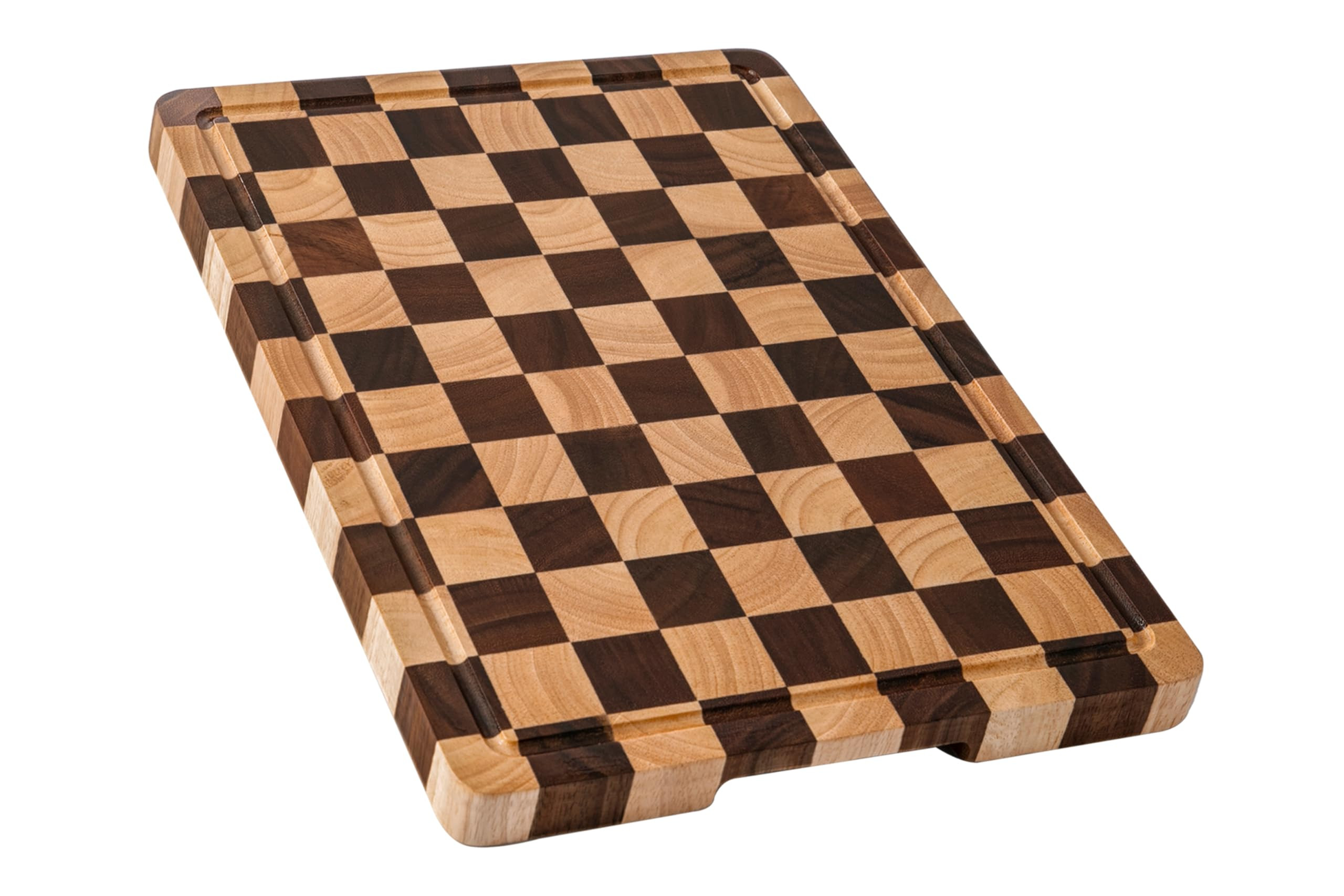 Cutting Boards for Kitchen, Checkered Cutting Board Upgraded, Acacia Wood Chopping Board with Jui... | Amazon (US)
