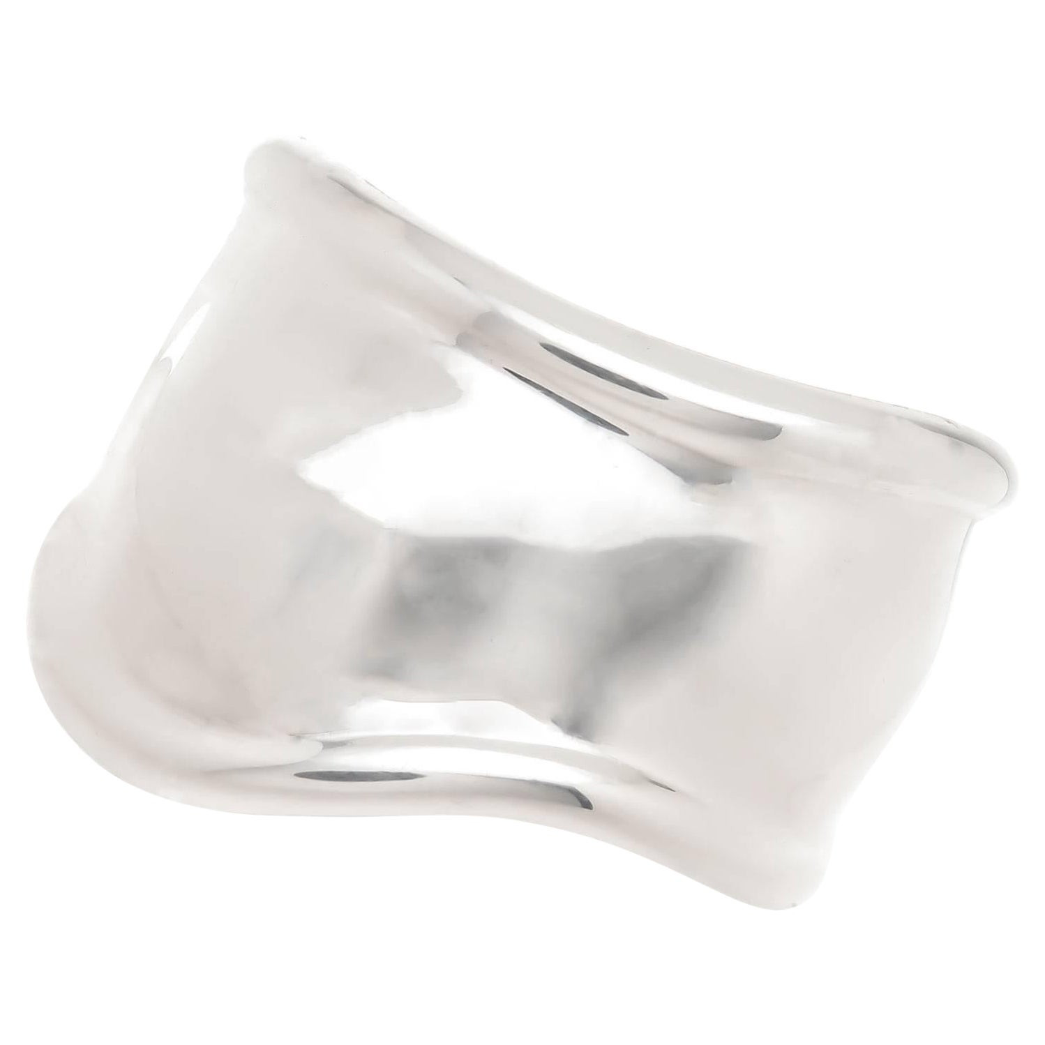 Tiffany & Co. Elsa Peretti Sterling Silver Medium Bone Cuff Bracelet | 1stDibs