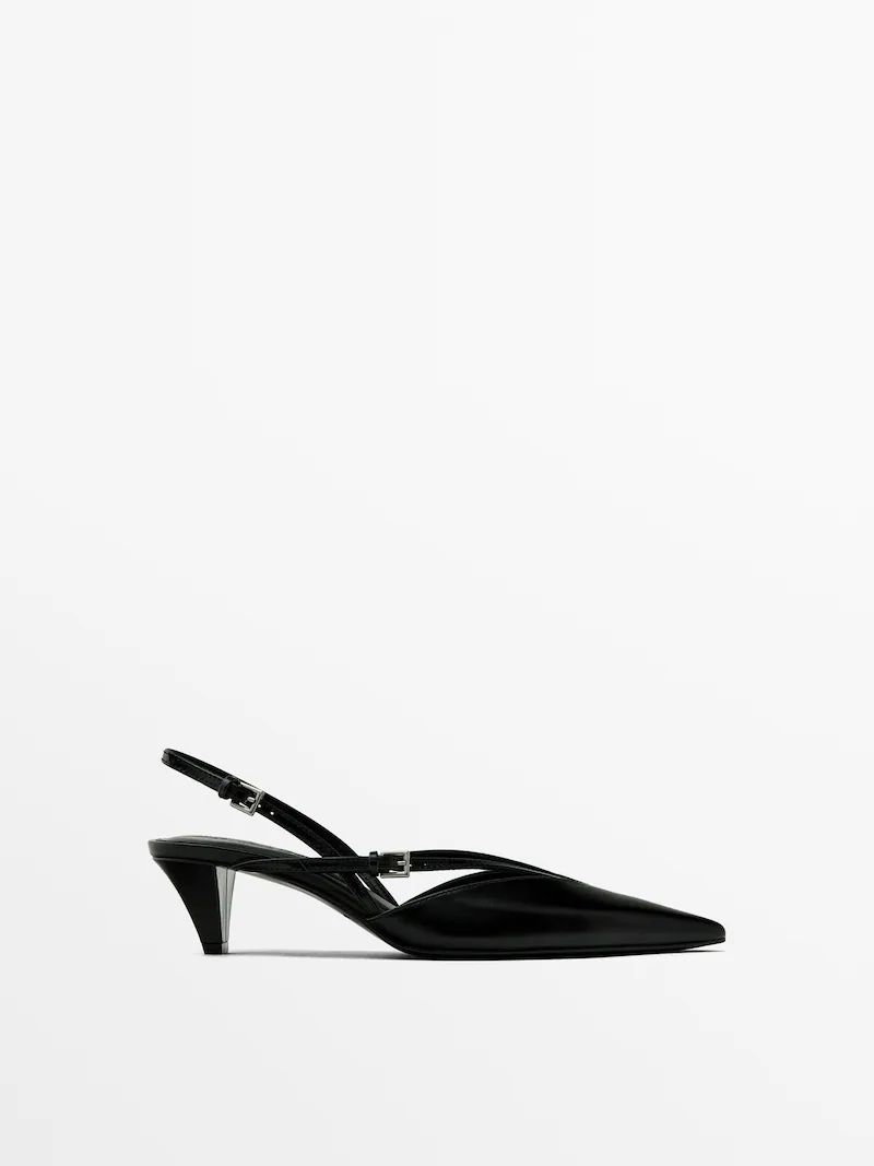 Slingback shoes with instep straps | Massimo Dutti (US)