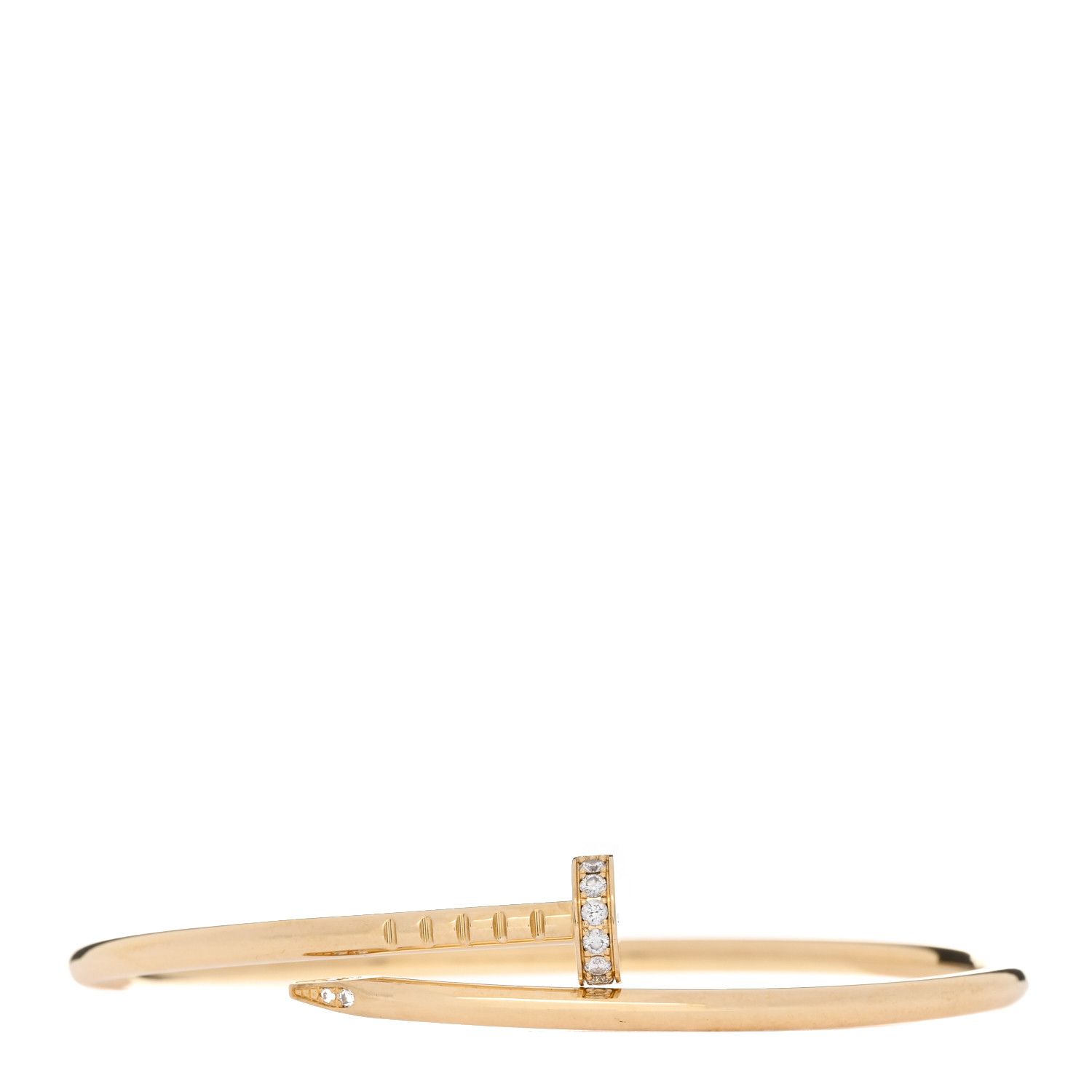 18K Yellow Gold Diamond Small Juste Un Clou Bracelet 15 | FASHIONPHILE (US)