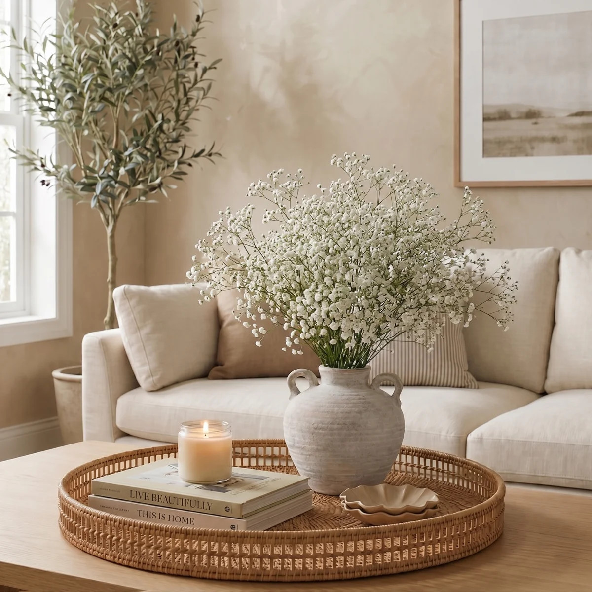 Small Handcrafted Ceramic Vase, Rustic Farmhouse Tabletop Accent Vase for Flowers and Home Décor | Wayfair North America