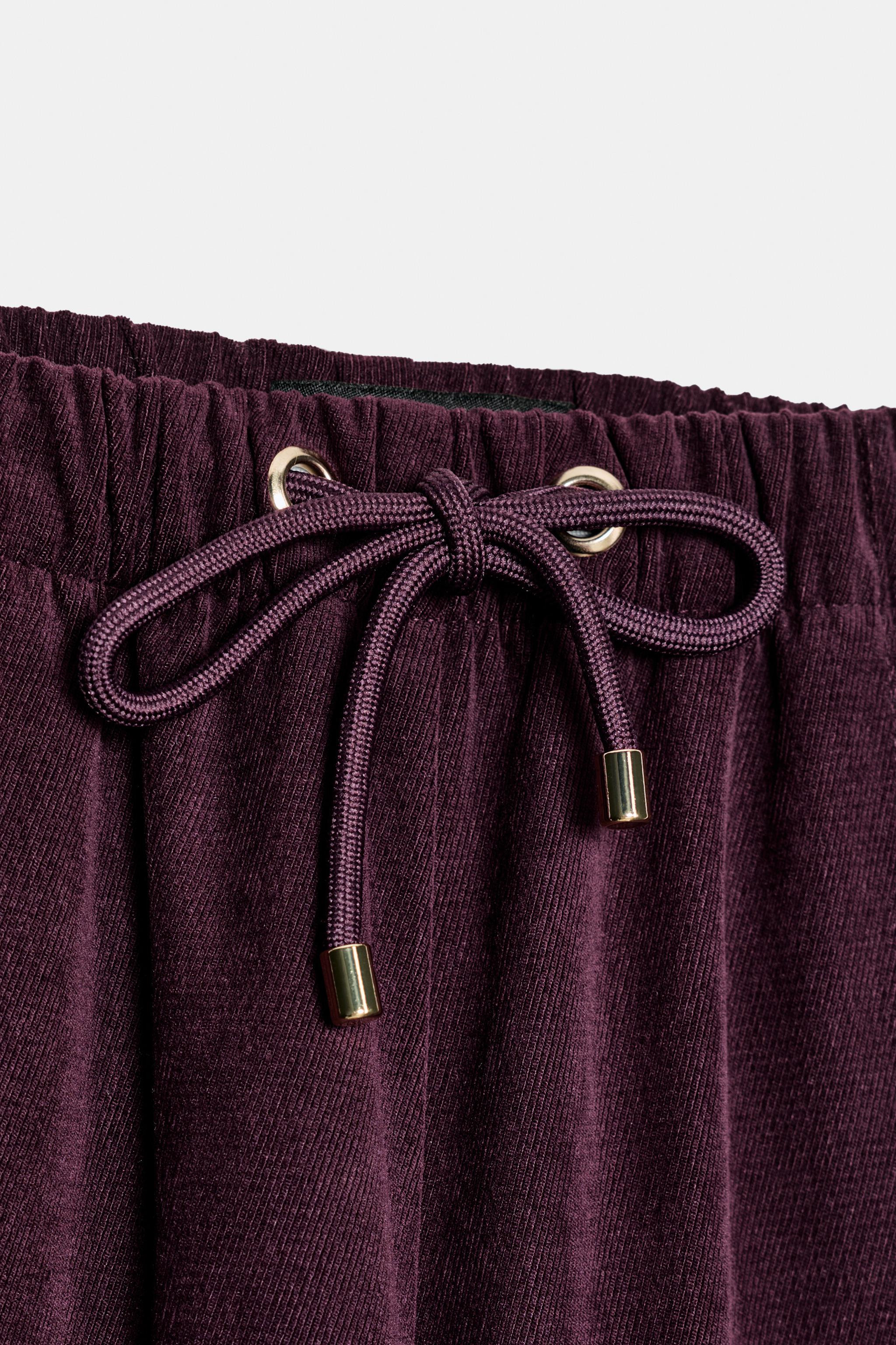 WIDE LEG ELASTIC WAIST PANTS | Zara US