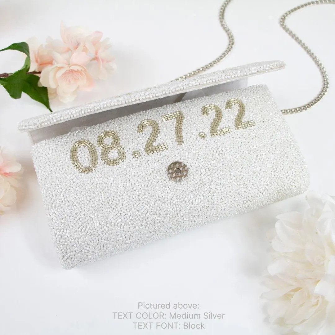 Personalized MRS Clutch Bag, Customized MRS Clutch Purse, Seed Bead Clutch Bag Gift, Bridal Clutc... | Etsy (US)