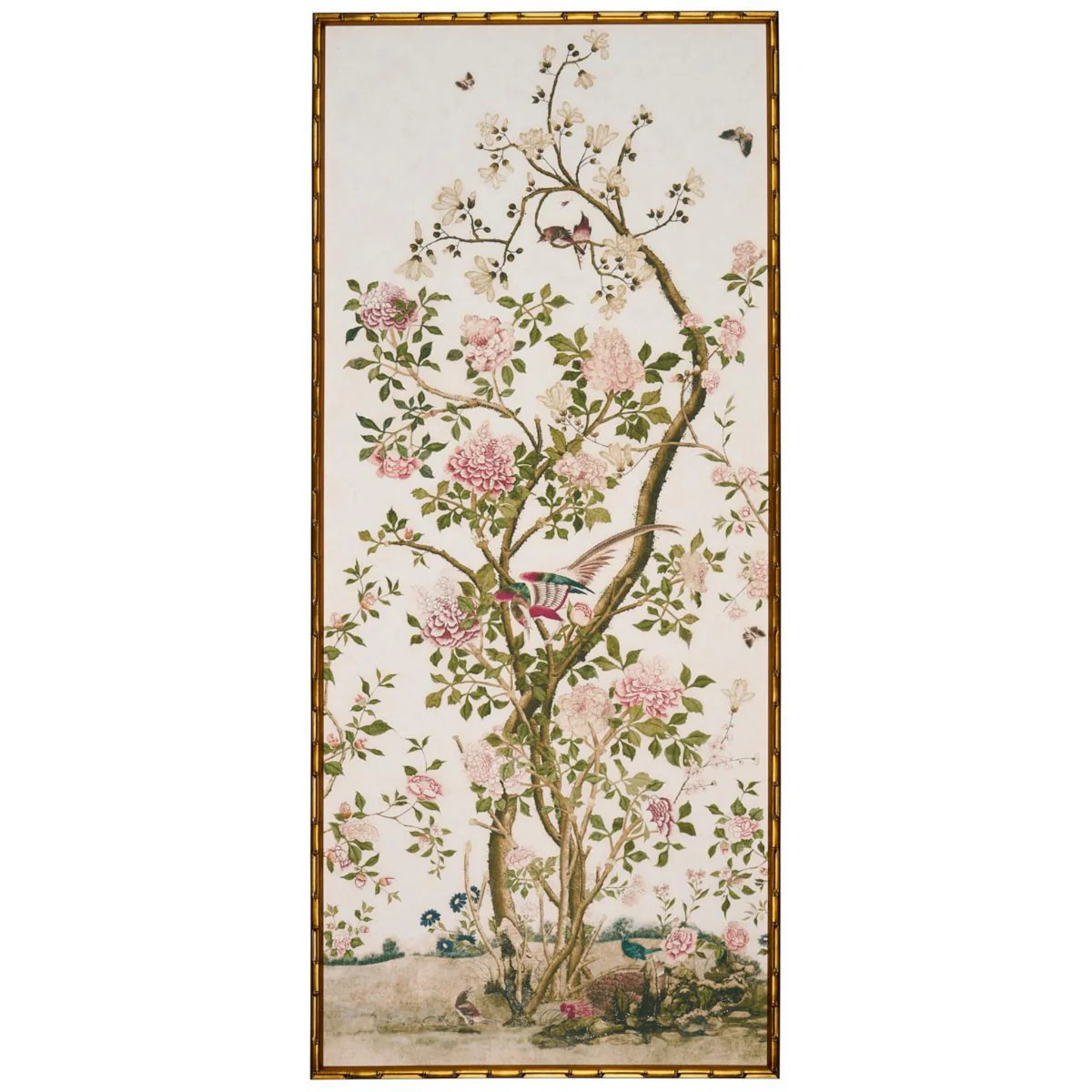 Les Oiseaux Flowering Peony Trees Right Art Panel | The Well Appointed House, LLC
