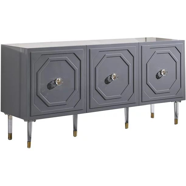 Best Master FurnitureTahlia High Gloss Lacquer Sideboard/Buffet with Gold AccentsUSD$1,393.27 $71... | Walmart (US)