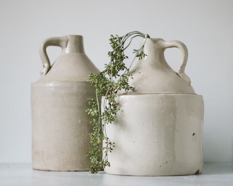 Assorted Antique White Stoneware Whiskey Jugs  Modern | Etsy | Etsy (US)