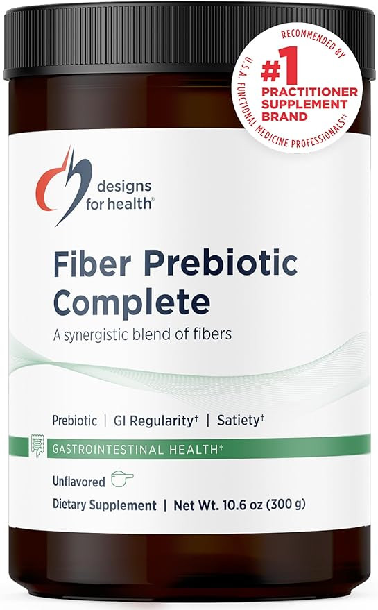 Designs for Health Fiber Prebiotic Complete - 12 Digestive Fiber Blend Powder Supplement w/Psylli... | Amazon (US)