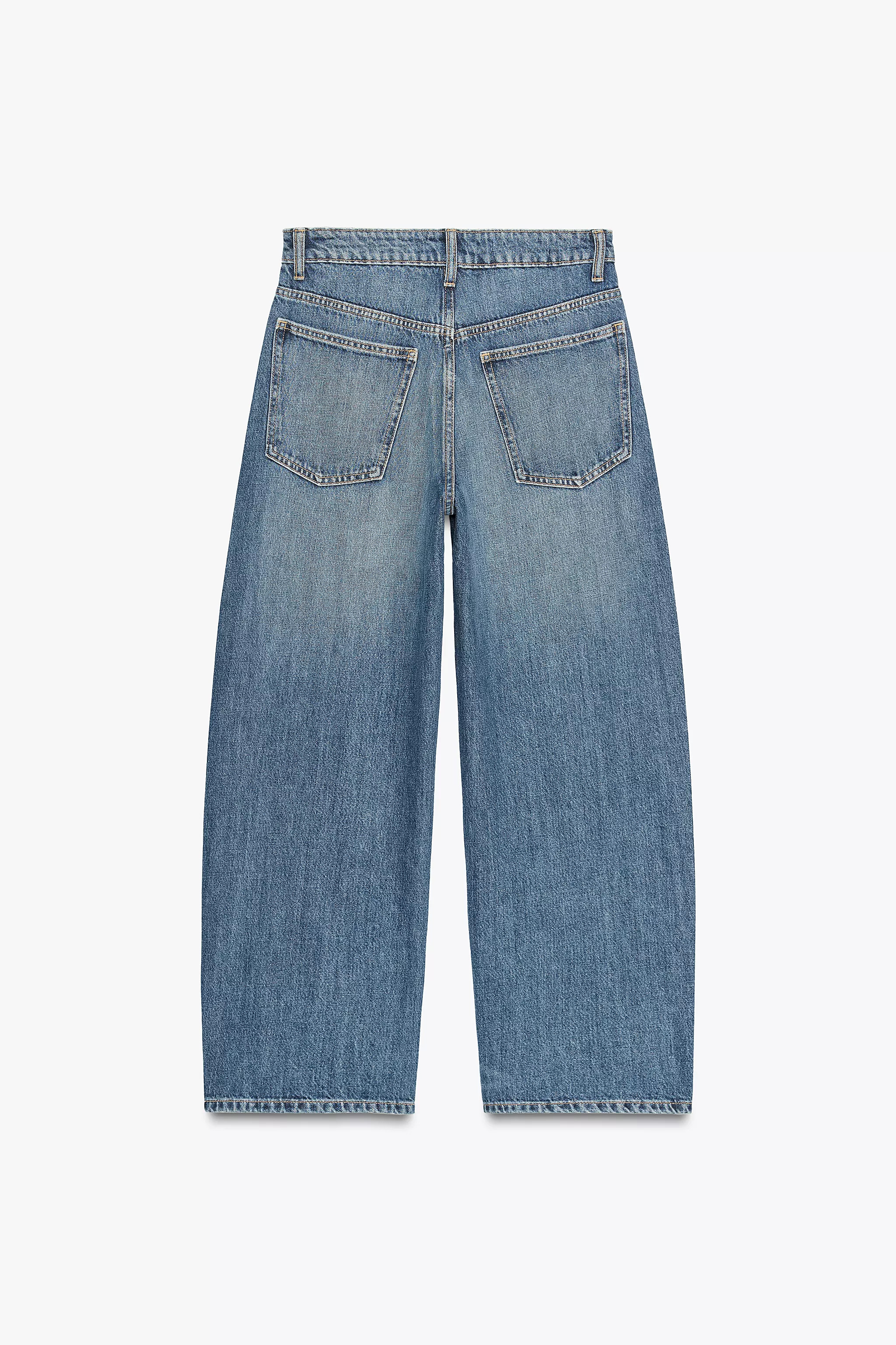 TRF MID-RISE BAGGY BARREL JEANS | Zara Canada