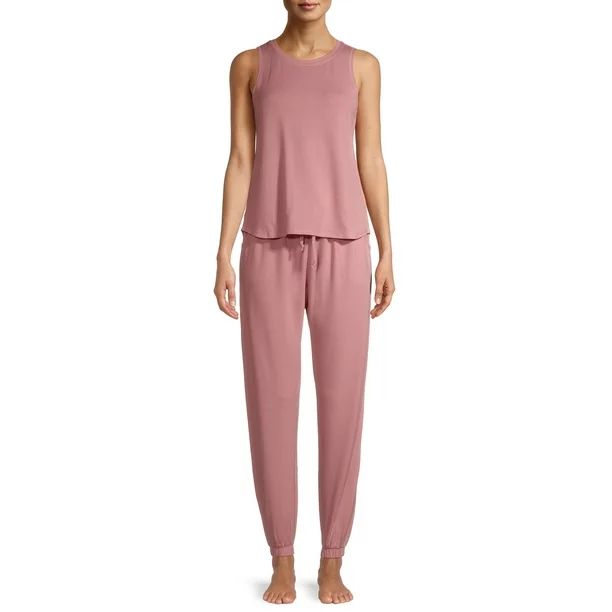 Lissome Women's and Women's Plus French Terry 2pc PJ Set | Walmart (US)