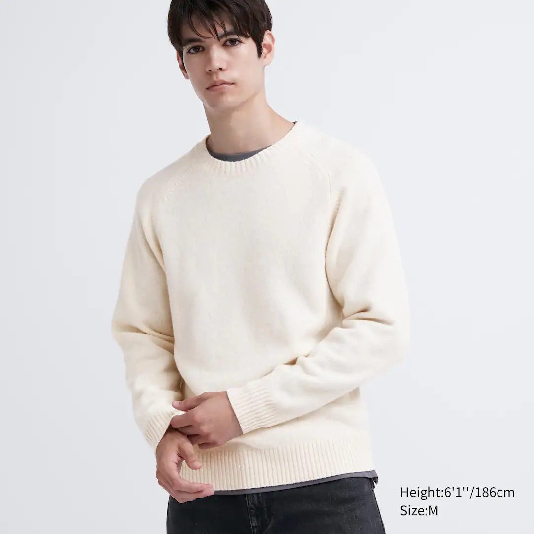 PREMIUM LAMBSWOOL CREW NECK JUMPER | UNIQLO (UK)