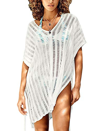 HARHAY Women's Summer Swimsuit Bikini 2023 Beach Swimwear Crochet Cover up B-Off White | Amazon (US)