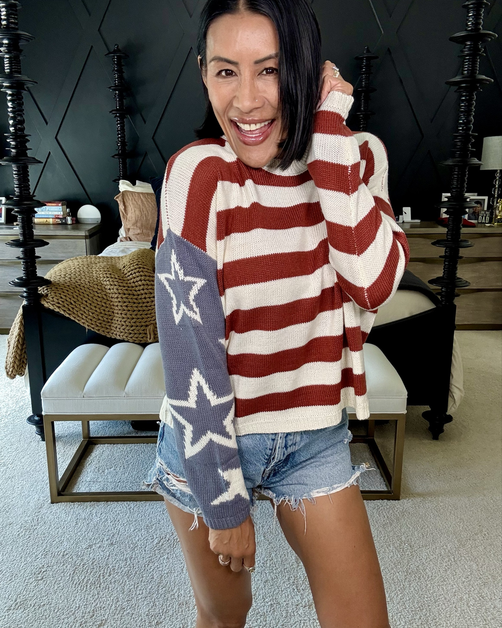 The cutest lightweight sweaters. The white one is a little heavier. I’m loving the ❤️🤍💙🇺🇸 vibes!

Sweaters: XS
Dress: Small

Use code TANIA (does not stack on top of Summer Steal discounts)

#LTKFindsUnder50 #LTKOver40