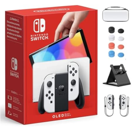 2021 Newest Nintendo Switch OLED Model 64GB Gaming Console with White Joy-Con, 7 inch 1280 x 720 OLE | Amazon (US)