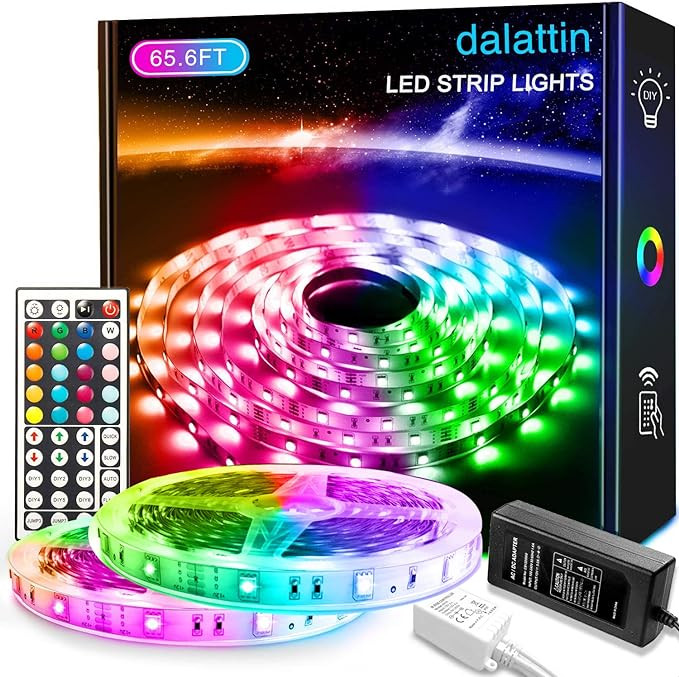 dalattin 65.6ft Led Lights for Bedroom Led Strip Lights Color Changing Lights with 44 Keys Remote... | Amazon (US)