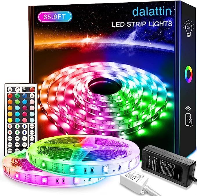 dalattin 65.6ft Led Lights for Bedroom Led Strip Lights Color Changing Lights with 44 Keys Remote... | Amazon (US)