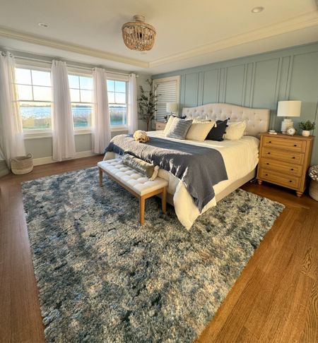 Affordable coastal chic bedroom set & decor. Tufted king or queen platform bed frame under $400!!

#LTKfamily #LTKsalealert #LTKhome