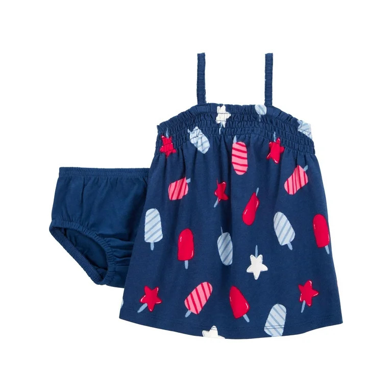 Carter's Child of Mine Baby Girl Patriotic Dress Set, 2-Piece, Sizes Newborn-12 Months | Walmart (US)